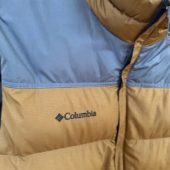 Columbia Men’s Down Vest • L • Camel & Grey - Picture 2 of 8